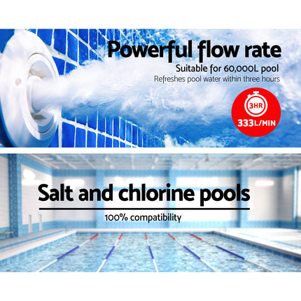 Giantz Pool Pump Swimming Pump Water 1200W Max. 1.6HP Electric Circulation Spa Filter
