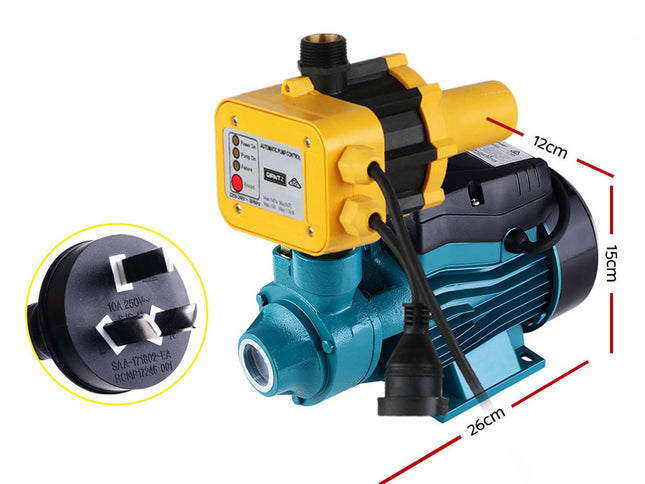 Giantz Peripheral Water Pump Garden Boiler Car Wash Electric Irrigation QB60 Yellow