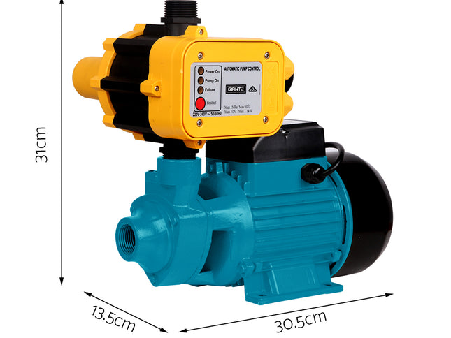 Giantz Peripheral Water Pump Garden Boiler Car Wash Auto Irrigation QB80 Yellow