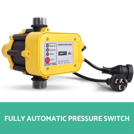 Giantz Peripheral Water Pump Garden Boiler Car Wash Auto Irrigation QB80 Yellow