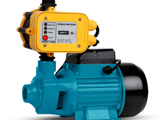 Giantz Peripheral Water Pump Garden Boiler Car Wash Auto Irrigation QB80 Yellow