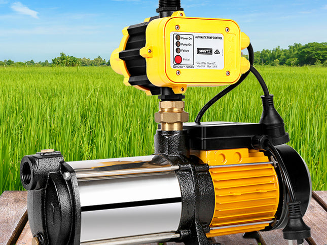 Giantz Garden Water Pump High Pressure 2500W Max. 5-Stage Tank Irrigation Yellow