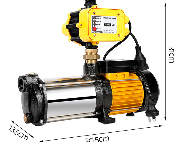 Giantz Garden Water Pump High Pressure 2500W Max. 5-Stage Tank Irrigation Yellow
