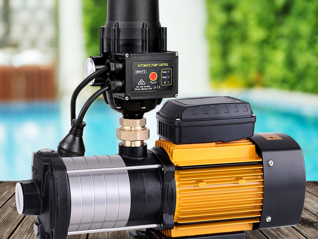 Giantz Garden Water Pump High Pressure 2500W Max. 6-Stage Tank Irrigation Black