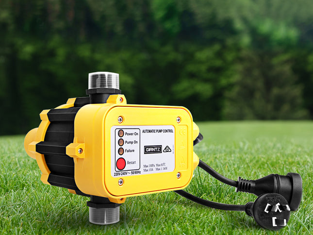 Giantz Water Pressure Pump Controller Auto Switch Control Electric Electronic Yellow
