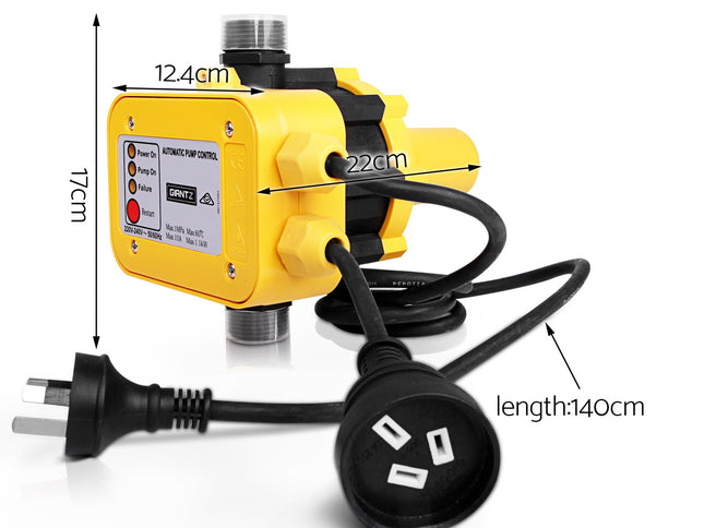 Giantz Water Pressure Pump Controller Auto Switch Control Electric Electronic Yellow