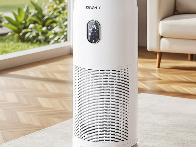 Devanti Air Purifier 4-Layer HEPA Filter White