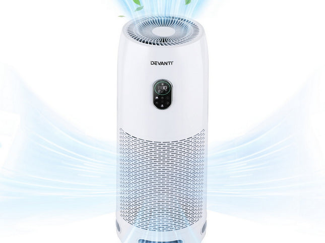 Devanti Air Purifier 4-Layer HEPA Filter White