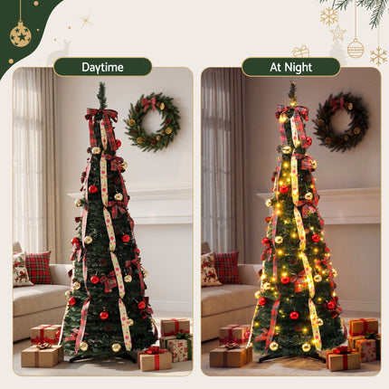 Jingle Jollys Pop Up Christmas Tree Pre Decorated Artificial Christmas Tree 197cm