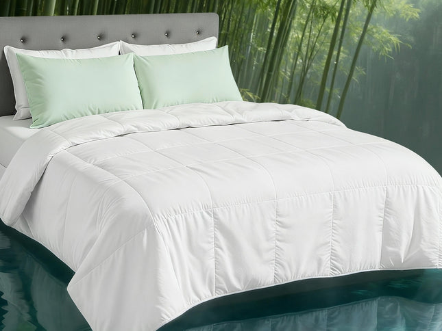 Giselle Bedding 200GSM Bamboo Quilt Summer Quilts All Season Doona Duvet Lightweight Queen