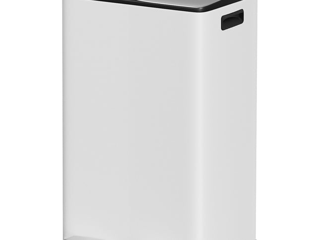 Cefito Pedal Bins Rubbish Bin Dual Compartment Waste Recycle Dustbins 60L White