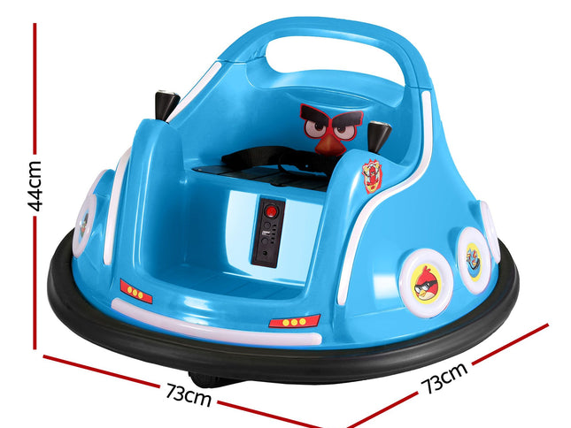 Kids Ride On Car Bumper Electric Toys Cars with Remote Control Stickers Light Blue Pink