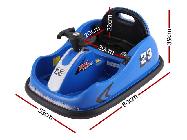 Rigo Kids Ride On Car Bumper Kart 6V Electric Toys Cars Remote Control Blue
