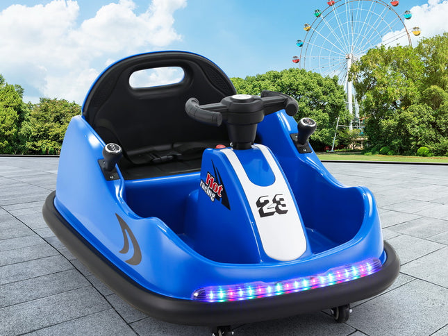 Rigo Kids Ride On Car Bumper Kart 6V Electric Toys Cars Remote Control Blue