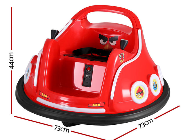 Kids Ride On Car Bumper Electric Ride On Cars Light Remote Angry Birds Sticker Red