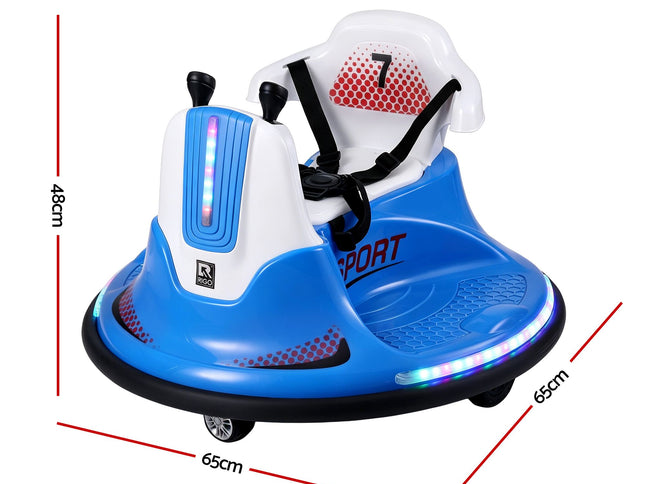 Rigo Ride on Cars Kids Bumper 12V Ride on Toy Toddler Remote Control Blue