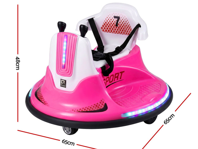 Rigo Ride on Cars Kids Bumper 12V Ride on Toy Toddler Remote Control Pink
