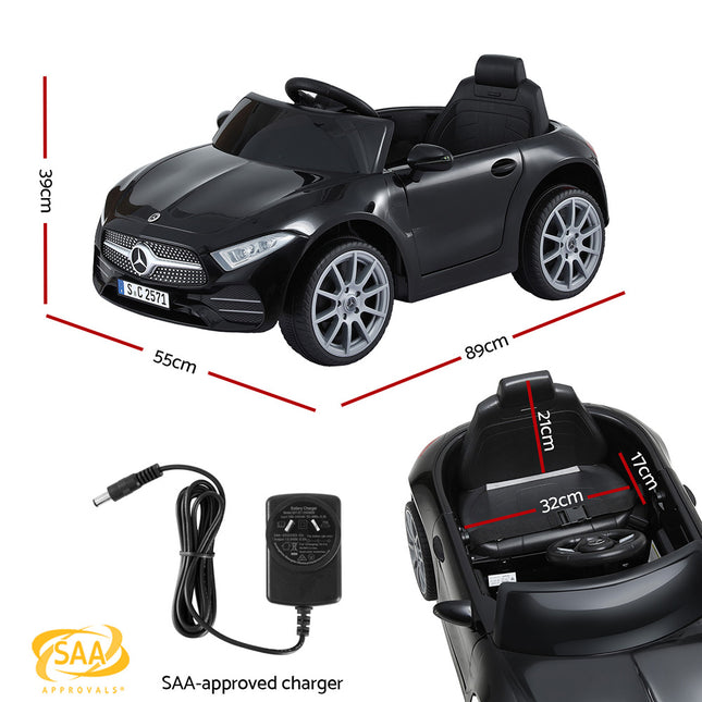 Kids Electric Ride On Car Licensed Outdoor Toys Cars Music Remote Black
