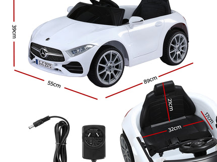 Kids Electric Ride On Car Licensed Outdoor Toys Cars Music Remote White