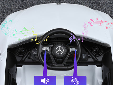 Kids Electric Ride On Car Licensed Outdoor Toys Cars Music Remote White