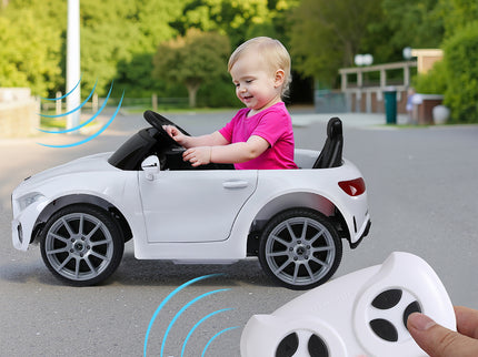 Kids Electric Ride On Car Licensed Outdoor Toys Cars Music Remote White