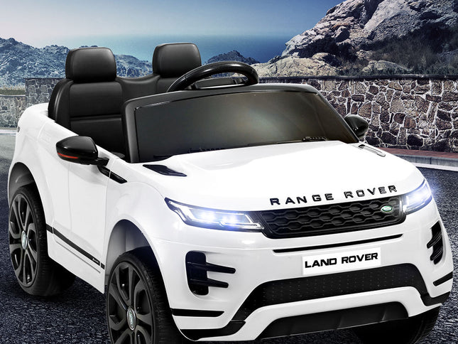 Kids Electric Ride On Car Land Rover Licensed Toy Cars Remote 12V Battery White