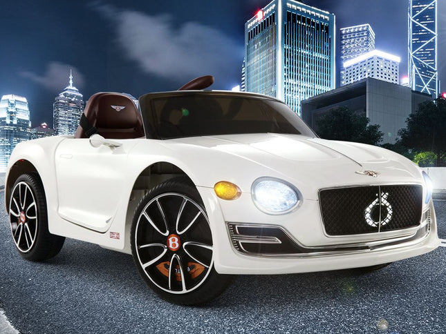 Kids Electric Ride On Car Bentley Licensed EXP12 Toy Cars Remote 12V White