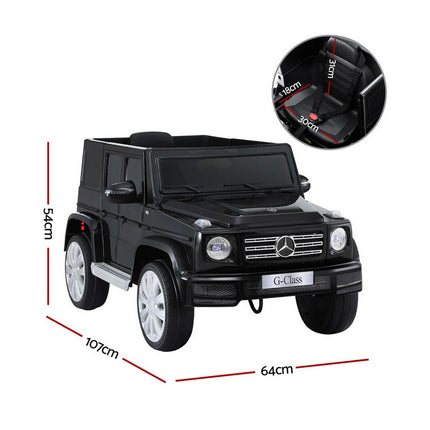 Kids Ride On Car Licensed Mercedes-Benz G500 Electric Toys Horn Remote 12V Black