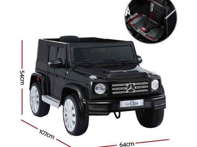 Kids Ride On Car Licensed Mercedes-Benz G500 Electric Toys Horn Remote 12V Black