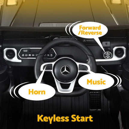 Kids Ride On Car Licensed Mercedes-Benz G500 Electric Toys Horn Remote 12V Black