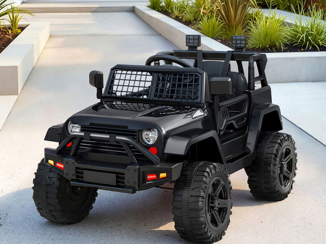 Rigo Ride On Car Kids Electric Ride On Cars Kids Jeep 12V Black
