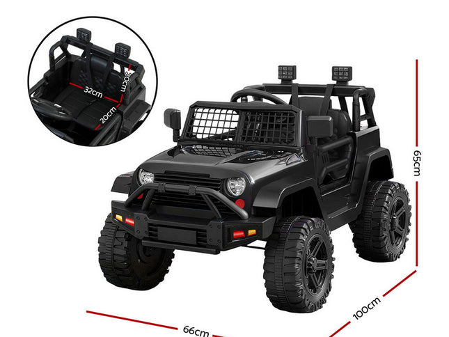 Rigo Ride On Car Kids Electric Ride On Cars Kids Jeep 12V Black