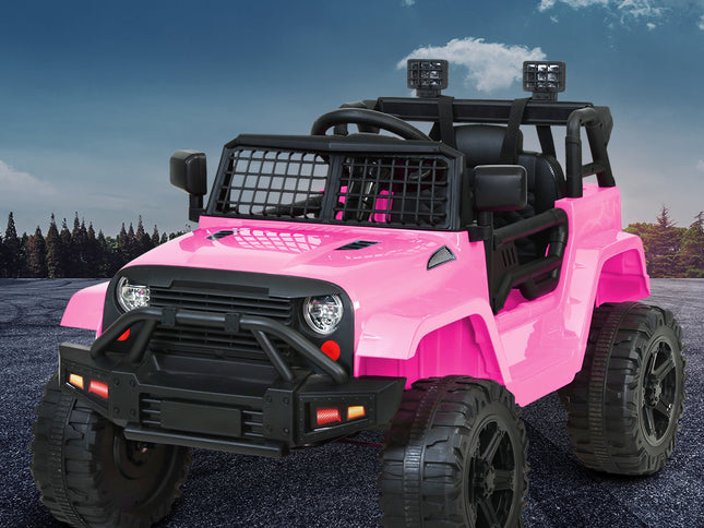 Rigo Kids Electric Ride On Car Jeep Toy Cars Remote 12V Pink