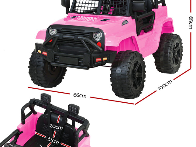 Rigo Kids Electric Ride On Car Jeep Toy Cars Remote 12V Pink