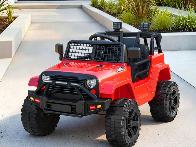 Rigo Kids Electric Ride On Car Jeep Toy Cars Remote 12V Red