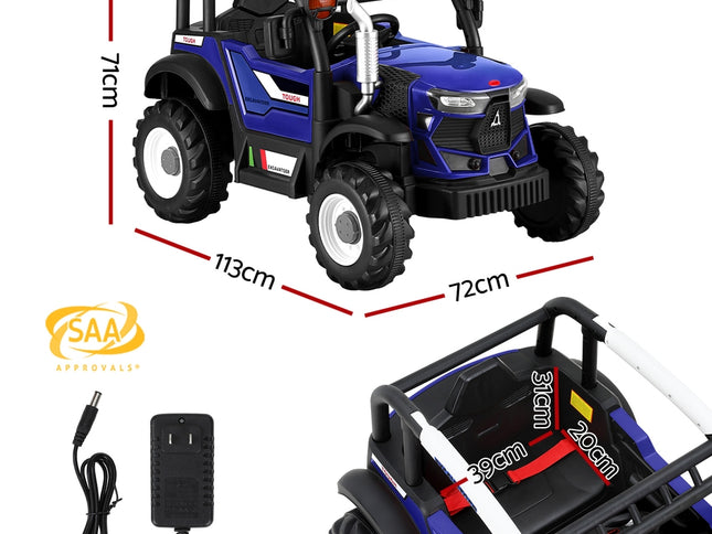 Rigo Kids Electric Ride On Car Off Road Jeep Remote 12V Blue