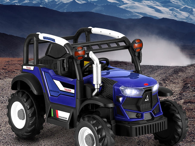 Rigo Kids Electric Ride On Car Off Road Jeep Remote 12V Blue