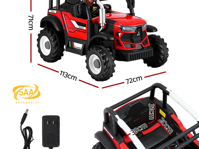 Rigo Kids Electric Ride On Car Off Road Jeep Remote 12V Red