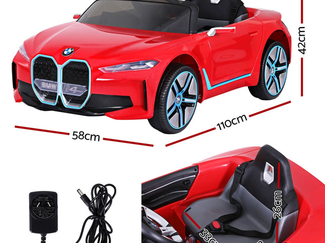 Kids Ride On Car BMW Licensed I4 Sports Remote Control Electric Toys 12V Red