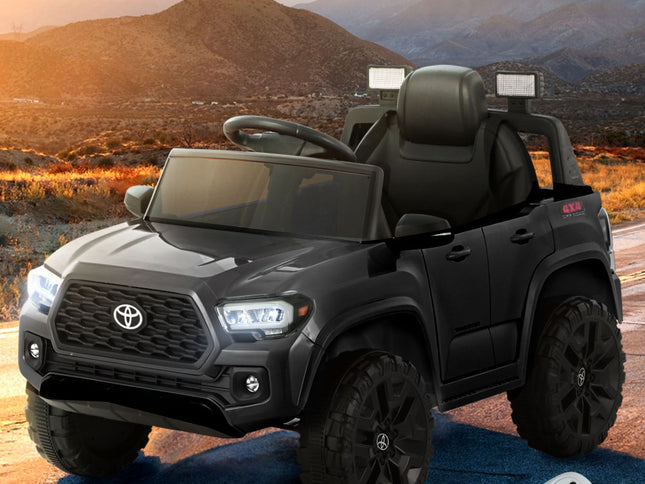 Kids Electric Ride On Car Toyota Tacoma Off Road Jeep Toy Cars Remote 12V Black