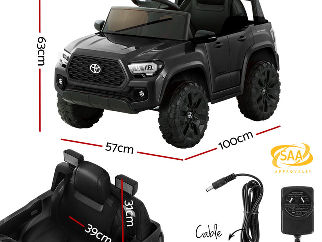 Kids Electric Ride On Car Toyota Tacoma Off Road Jeep Toy Cars Remote 12V Black