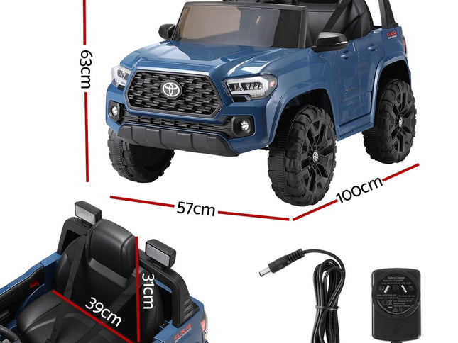 Kids Electric Ride On Car Toyota Tacoma Off Road Jeep Toy Cars Remote 12V Blue