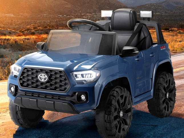 Kids Electric Ride On Car Toyota Tacoma Off Road Jeep Toy Cars Remote 12V Blue