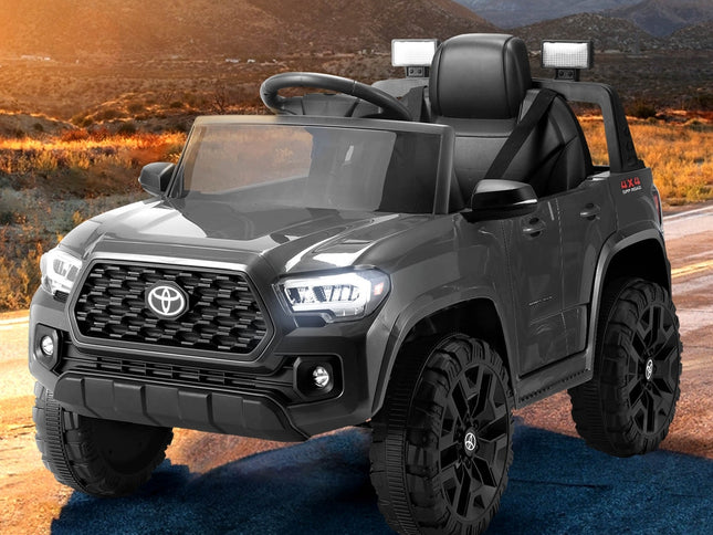 Kids Electric Ride On Car Toyota Tacoma Off Road Jeep Toy Cars Remote 12V Grey