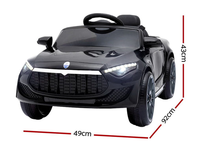 Rigo Kids Electric Ride On Car Toys Cars Horn Music Remote Control 12V Black