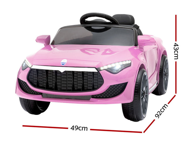 Rigo Kids Electric Ride On Car Toys Cars Headlight Music Remote Control 12V Pink