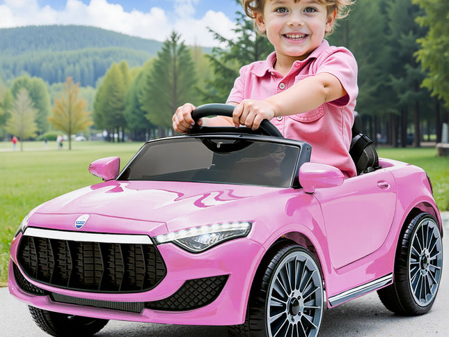 Rigo Kids Electric Ride On Car Toys Cars Headlight Music Remote Control 12V Pink
