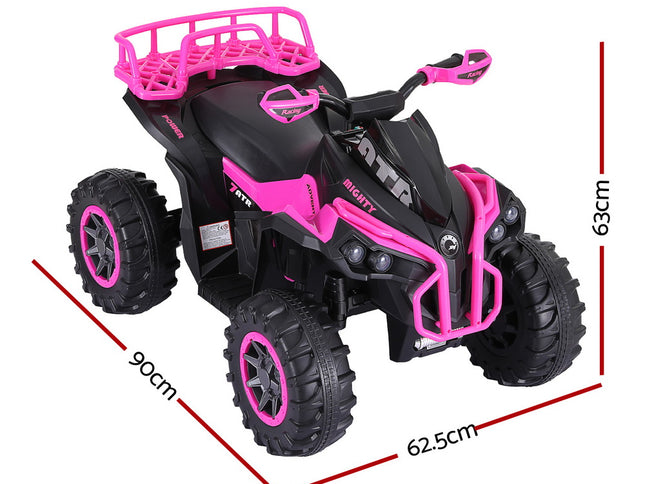 Rigo Kids Ride On Car ATV Quad Motorbike Storage Rack Electric Toys 12V Pink