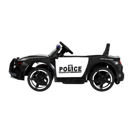 Rigo Kids Ride On Car Electric Patrol Police Cars Battery Powered Toys 12V Black