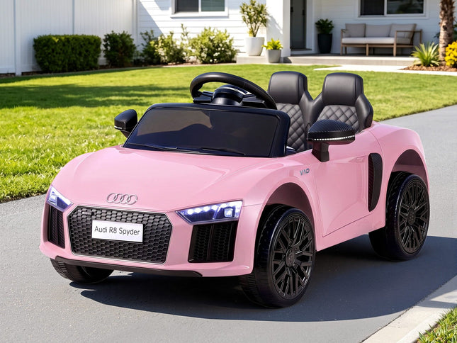 Ride On Car Licensed Audi R8 12V Electric Car for Kids Battery Pink